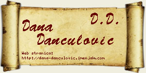 Dana Dančulović vizit kartica